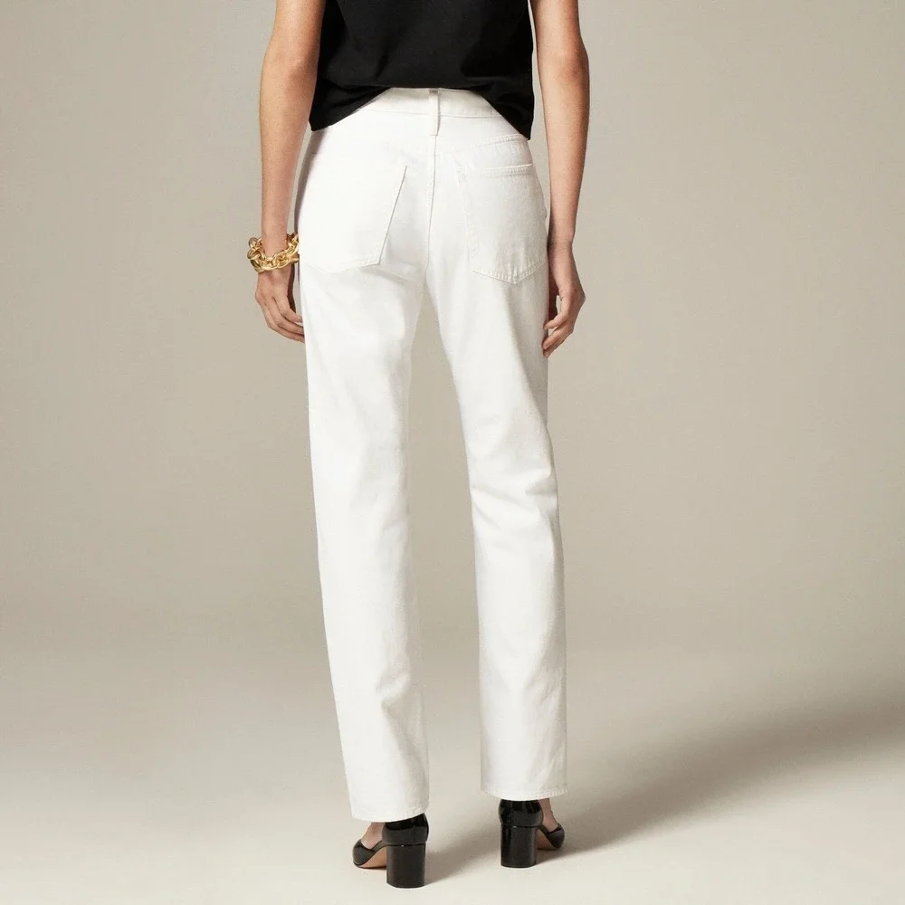 J. Crew '84 Slouchy Jean Womens 29P White‎ Preppy Classic Polished Coastal NWT